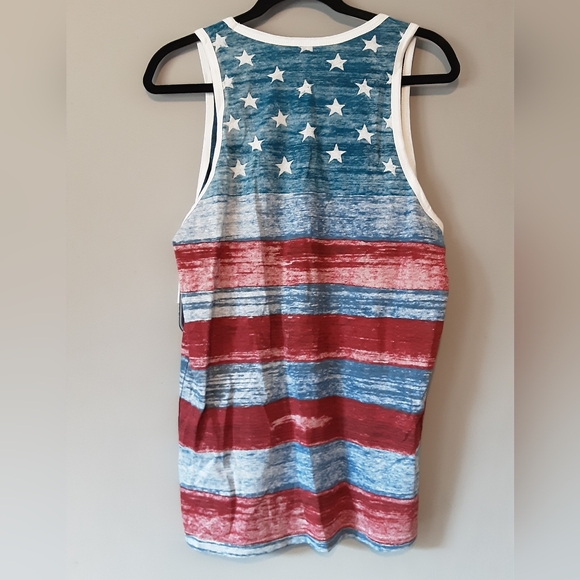 NWT U.S. Apparel Fit 4 Glory Patriotic American Flag Tank Top - Picture 5 of 7
